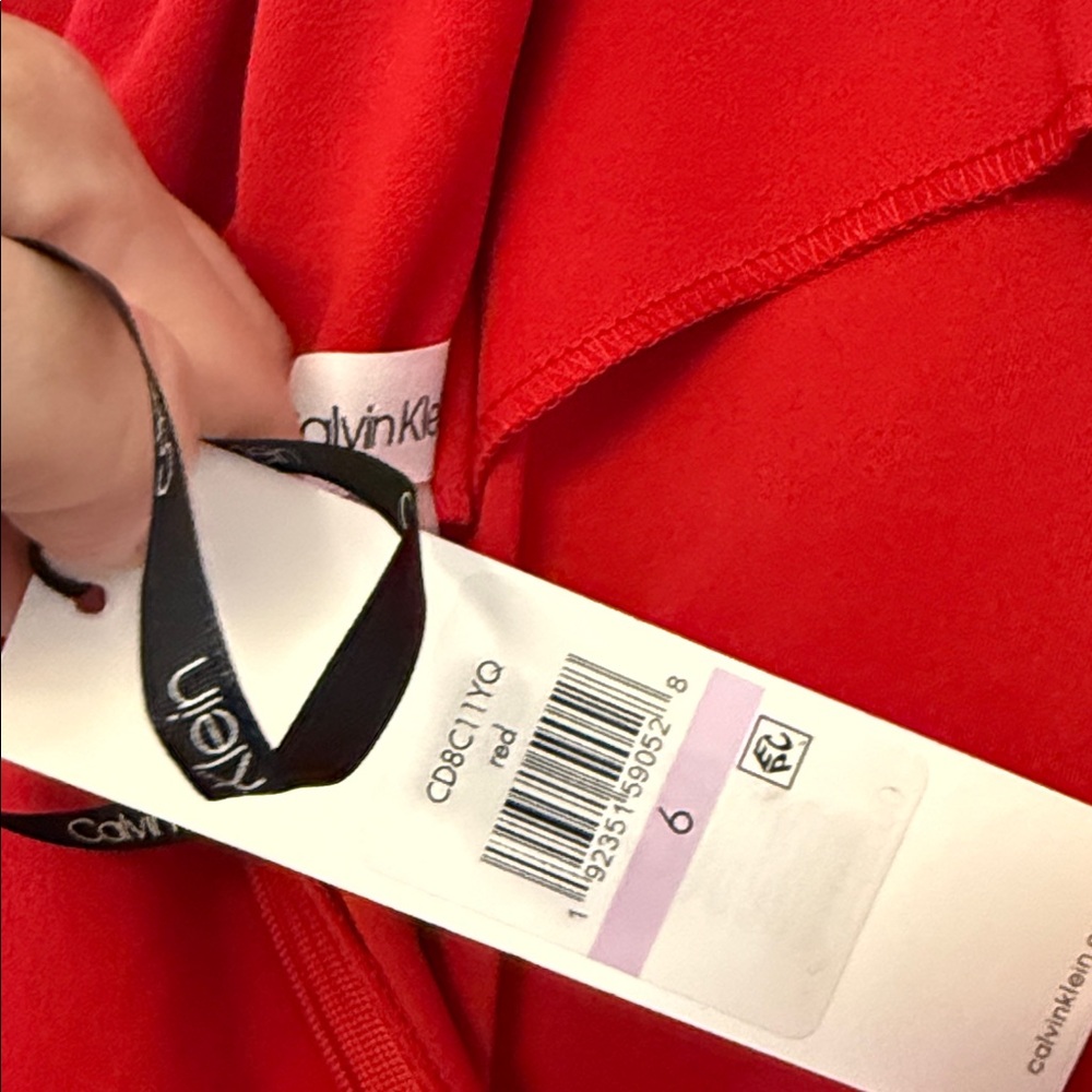Calvin Klein Collection Red Ruffled Jumpsuit - Picture 7 of 7
